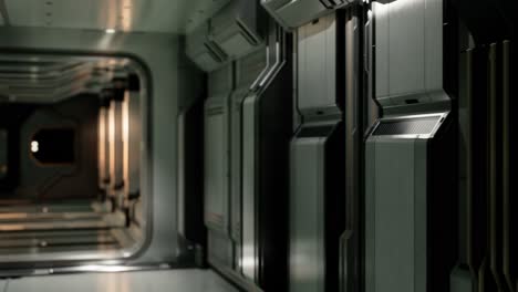 Sauberes,-Steriles,-Futuristisches-Science-Fiction-Interieur-Eines-Labors-Oder-Raumschiffs